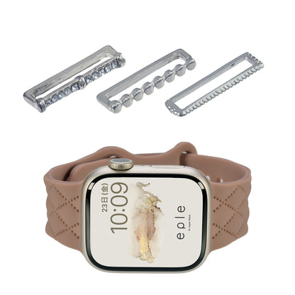 【シリーズ11・SE3対応】大人可愛い キルティング 柄 アップルウォッチ  シリコンバンド AppleWatch Band | マトラッセ