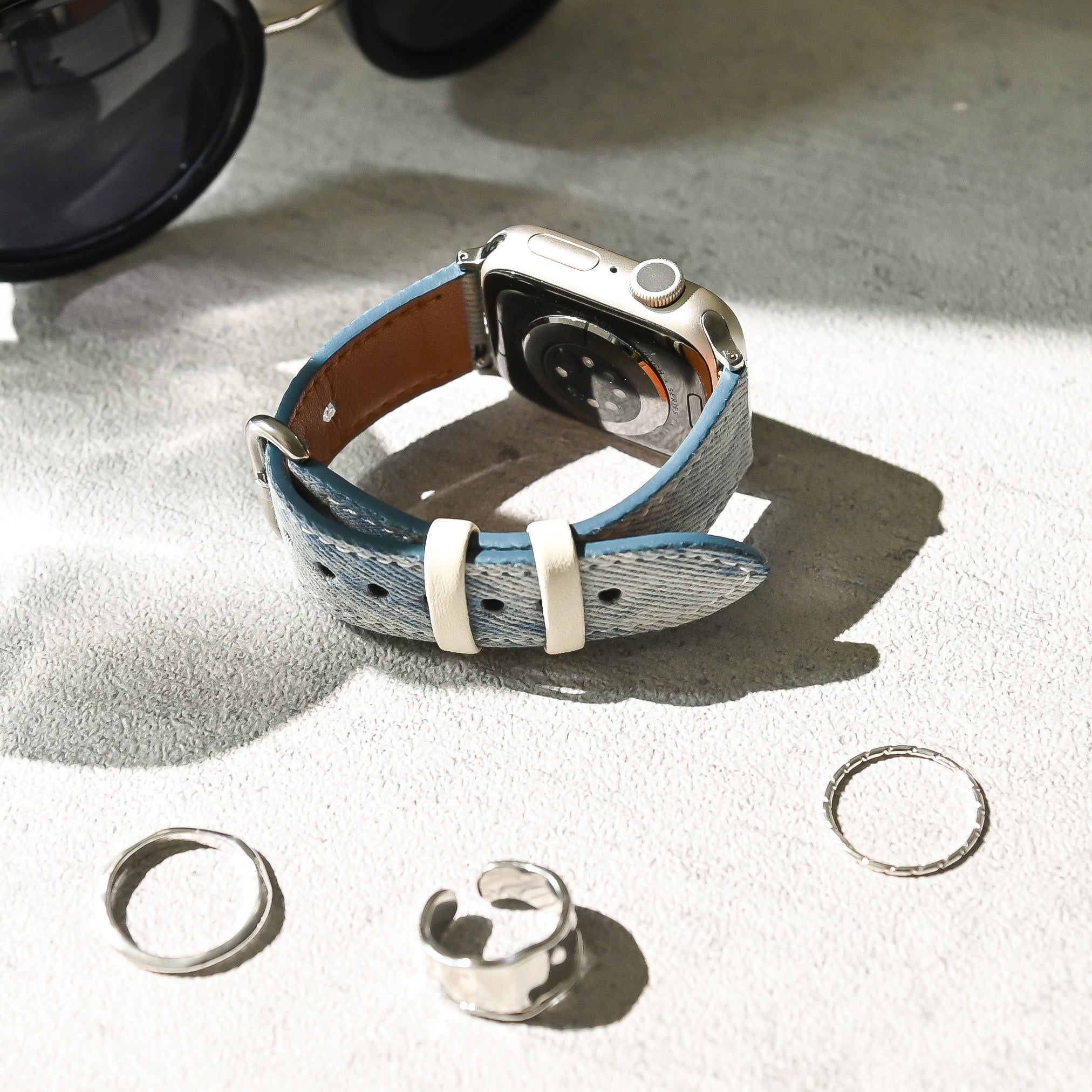【デニムで魅せる】AppleWatch バンド レディース レザー  @カームデニム