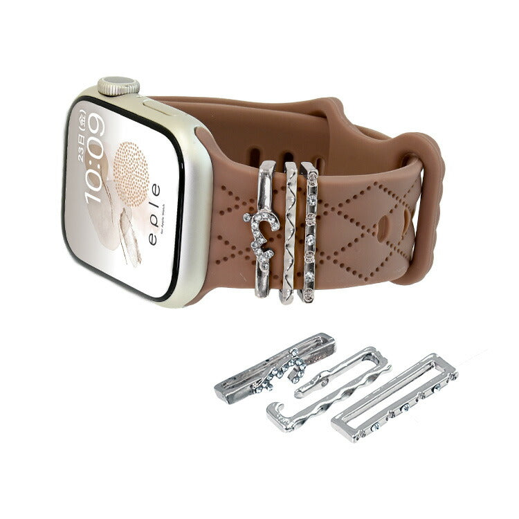アップルウォッチ チャーム かわいい バンド アクセサリー AppleWatch ウルトラ 10 9 8 7 6 SE 5 4 3 2 1 おしゃれ ゴールド シルバー | アクセサリー チャーム