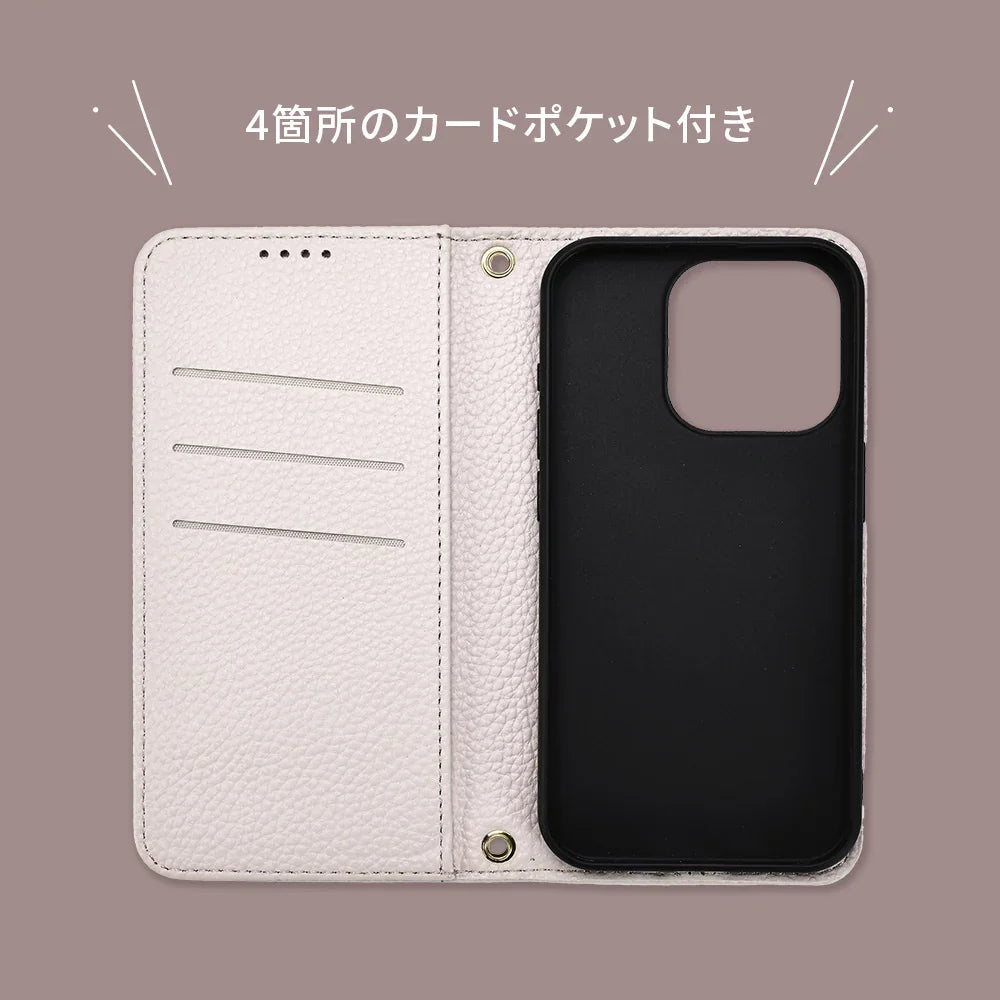 iPhone15Pro【しっとり可愛い】シリーズ対応 手帳型 iPhoneケース MagSafe対応  くすみ |りんご堂 アフィーノ