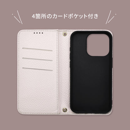 iPhone15Pro【しっとり可愛い】シリーズ対応 手帳型 iPhoneケース MagSafe対応  くすみ |りんご堂 アフィーノ