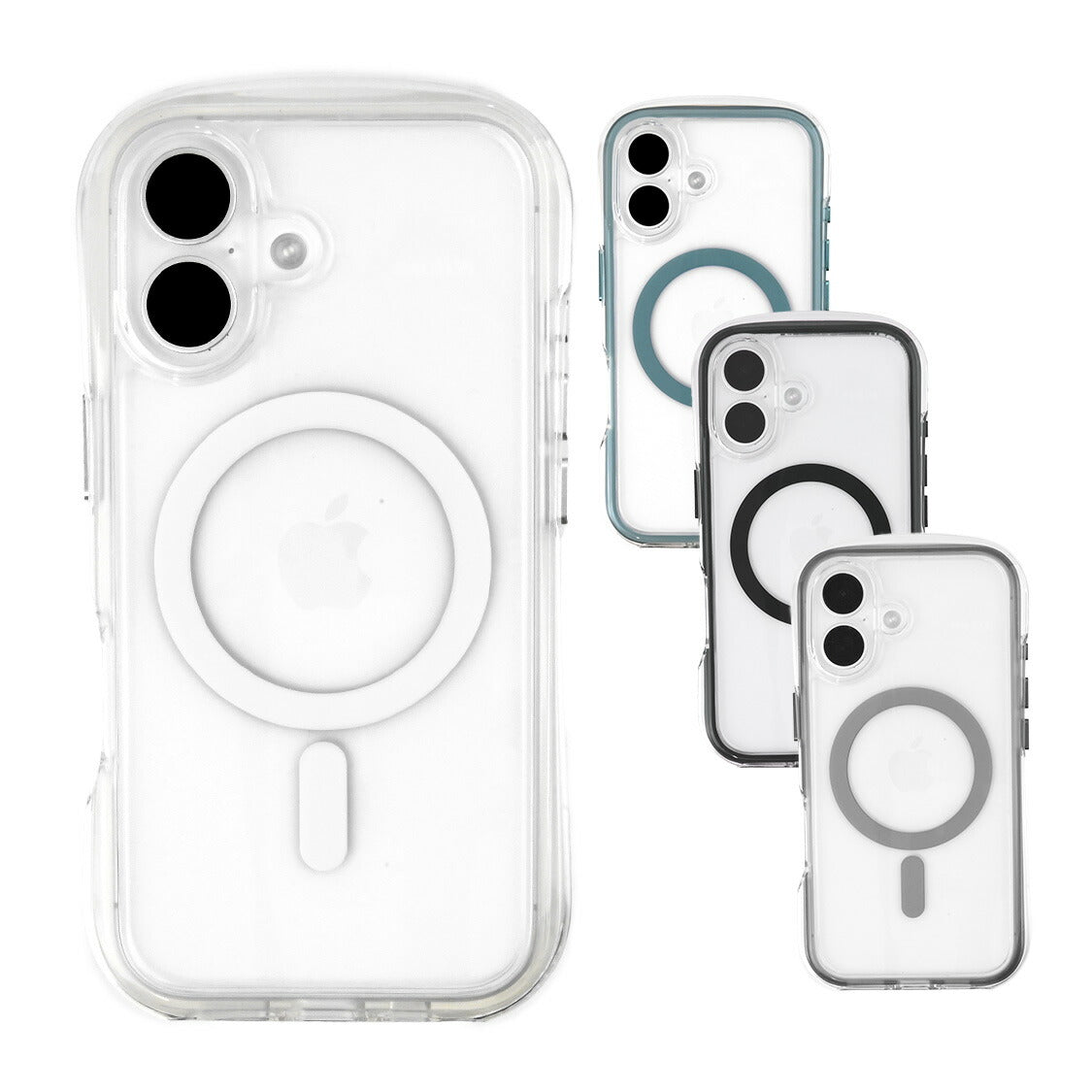 ぷくっとかわいい クリア iPhone ケース 対衝撃 エアー クッション TPU 写真が挟める 推し活 iPhone16 Pro  | Airfeel（エアフィール）