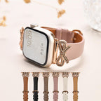 【キラキラリボン】AppleWatch バンド レディース レザー 可愛い くすみ｜ange （アンジェ）