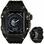 ごつい 一体型 Apple Watch バンド 44mm 45mm 49mm シリコン TPU ケース付き 頑丈な メンズ 男性 ベルド スポーツバンド アウトドア 登山 キャンプ Series ULTRA3  11 10 9/8/7 46mm 45mm SE3 SE2/6/5/4/SE 44mm Ultra 49mm 42mm  対応 耐衝撃性 防水 落下防止 装着簡単 Watch 保護 高級 メンズ 人気 ブラック 黒