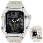 ごつい 一体型 Apple Watch バンド 44mm 45mm 49mm シリコン TPU ケース付き 頑丈な メンズ 男性 ベルド スポーツバンド アウトドア 登山 キャンプ Series ULTRA3  11 10 9/8/7 46mm 45mm SE3 SE2/6/5/4/SE 44mm Ultra 49mm 42mm  対応 耐衝撃性 防水 落下防止 装着簡単 Watch 保護 高級 メンズ 人気 ホワイト 白