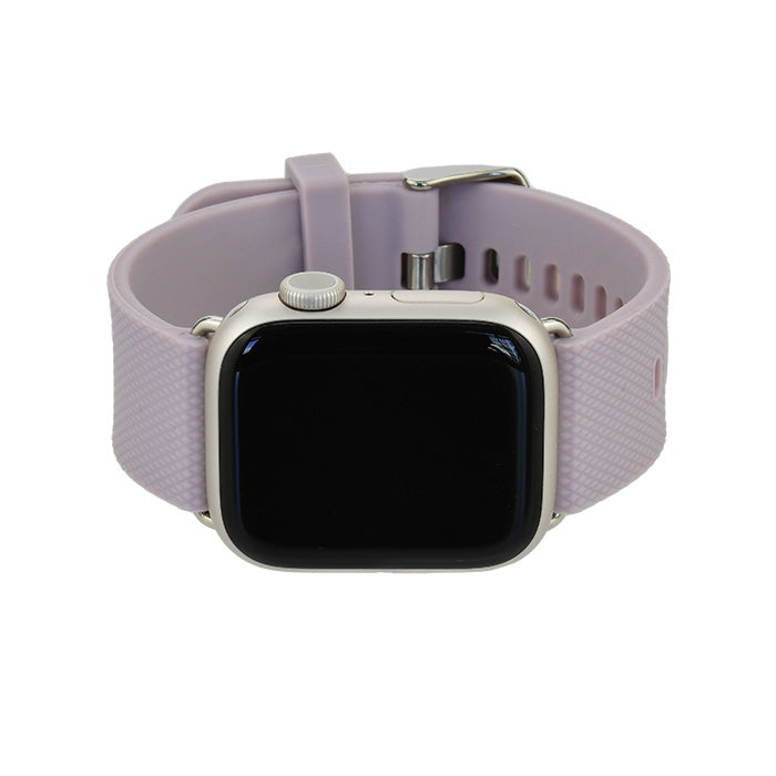 AppleWatch （ アップルウォッチ ） シリコン バンド 洗える 柔らかい スポーツ ジム かわいい 大人可愛い 女性 男性 シンプル 38 40 41 42 44 45 mm | ライフィット 
 くすみ ライラック 薄紫 
