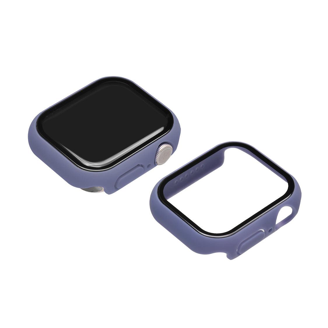シンプル マット で かわいい AppleWatch（アップルウォッチ）カバー 画面 液晶 保護 ケース 41 42 44 45 46 mm スポーツ レディース 女性 メンズ |  チアフルケース【Apple Watch10対応】 ブルーベリー 紫