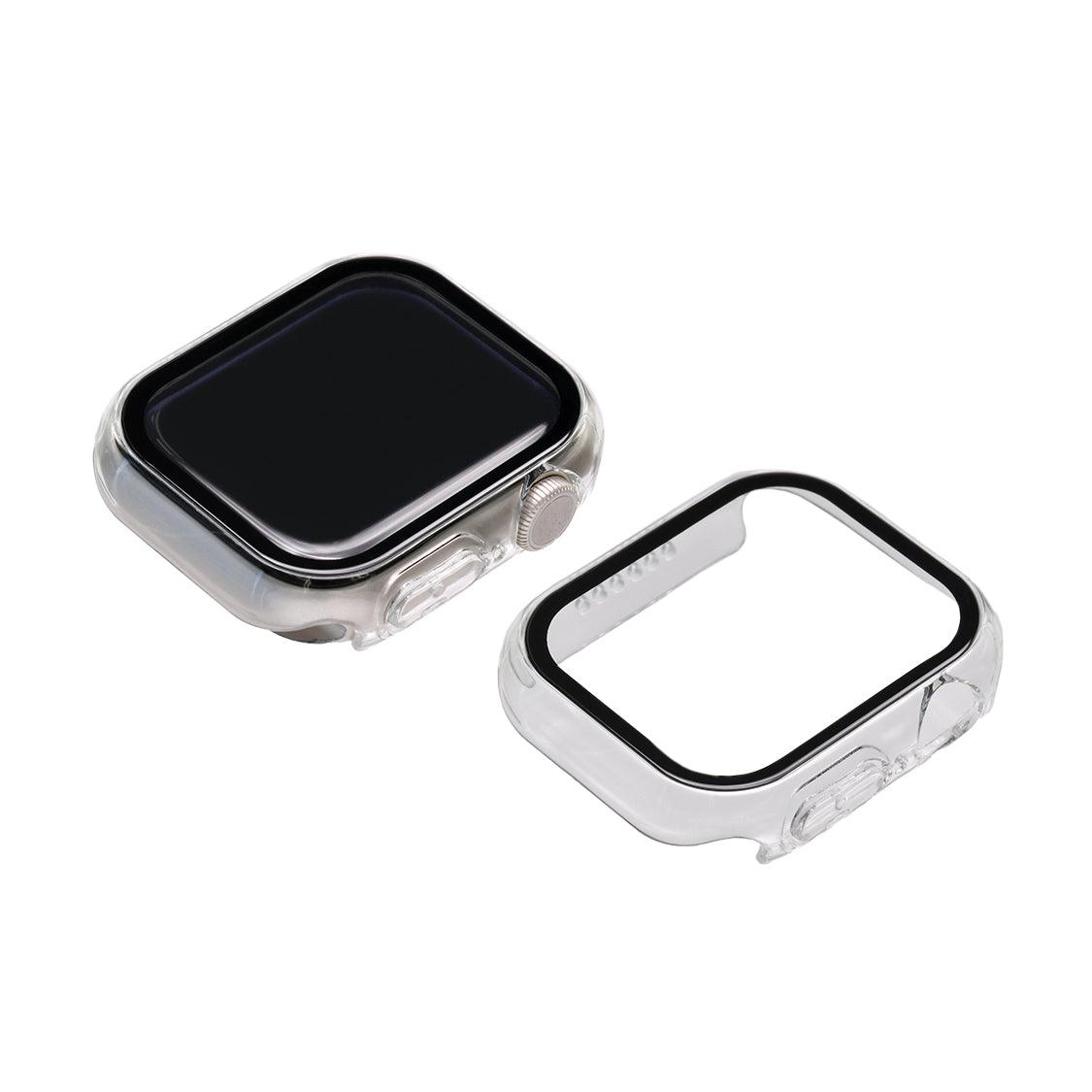 シンプル で かわいい AppleWatch（アップルウォッチ）カバー 画面 液晶 保護 ケース 41 42 44 45 46 mm スポーツ レディース 女性 メンズ |  チアフルケース【Apple Watch10対応】  透明 クリア