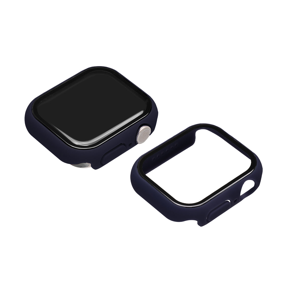 シンプル マット AppleWatch（アップルウォッチ）カバー 画面 液晶 保護 ケース 41 42 44 45 46 mm スポーツ レディース 女性 メンズ |  チアフルケース【Apple Watch10対応】  ネイビー 紺