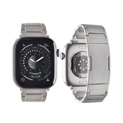 アップルウォッチ バンド ベルト チタン チタニウム 42(series10)/41/40/38mm兼用/49/46/45/44/42(series1.2.3)兼用 高級 applewatchメンズ applewatchバンド  軽い 錆びにくい 傷付きにくい りんご堂 アクシス  シルバー