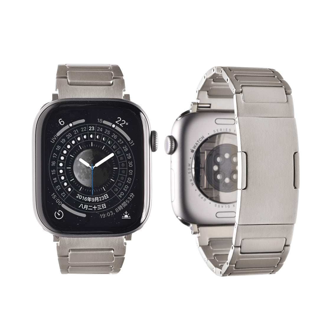 アップルウォッチ バンド ベルト チタン チタニウム 42(series10)/41/40/38mm兼用/49/46/45/44/42(series1.2.3)兼用 高級 applewatchメンズ applewatchバンド  軽い 錆びにくい 傷付きにくい りんご堂 アクシス チタニウム