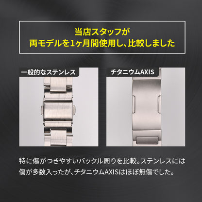 【シリーズ11・SE3・Ultra3対応】軽い 強い 傷が付きにくい 進化した Apple Watch チタン バンド メンズ ・ 男性 におすすめ  | ソリッド チタニウム アクシス