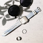 アップルウォッチバンド デニム レザー ベルト アメカジや古着のファッションが好きな人にもおすすめな Apple Watch ベルト かわいい ライトブルー