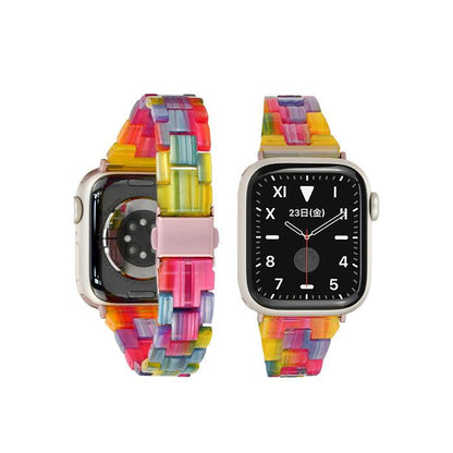 女性に人気なかわいい樹脂製のアップルウォッチバンド スリムなので手首が華奢に見える AppleWatch スリム樹脂製バンド レディース  | キャンディスリム