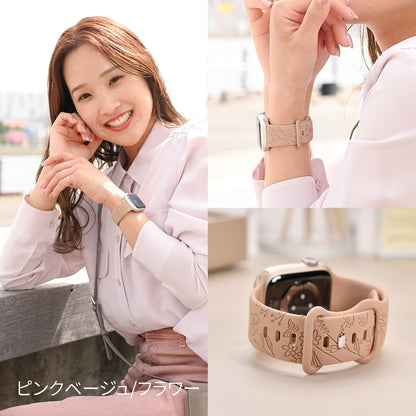 【シリーズ11・SE3対応】気取らず華やか シリコン スポーツ くすみ アップルウォッチバンド  かわいい Apple Watch 金属アレルギー ベルト | Cher シェール