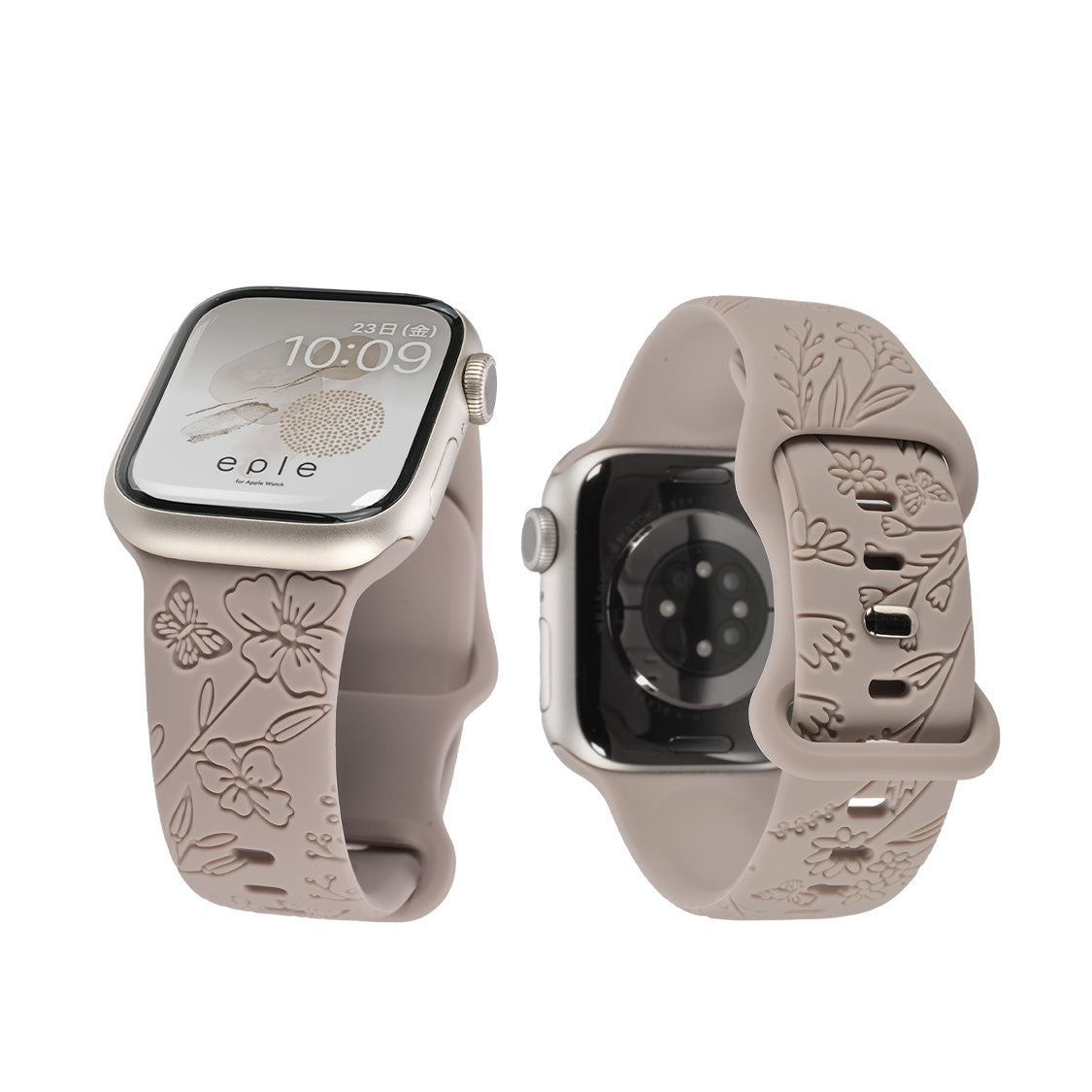 【シリーズ11・SE3対応】気取らず華やか シリコン スポーツ くすみ アップルウォッチバンド  かわいい Apple Watch 金属アレルギー ベルト | Cher シェール