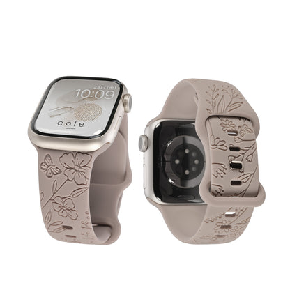 【シリーズ11・SE3対応】気取らず華やか シリコン スポーツ くすみ アップルウォッチバンド  かわいい Apple Watch 金属アレルギー ベルト | Cher シェール