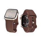 アップルウォッチ バンド レディース かわいい 大人かわいい 大人っぽ for Applewatch スポーツバンド 運動 金属アレルギー 防水 シリコン ラバー 38mm40mm42mm44mm45mm46mm49mm ブランド おしゃれ 花柄 蝶 ニュアンスカラー りんご堂 シェール ブラウン 茶色 くすみ