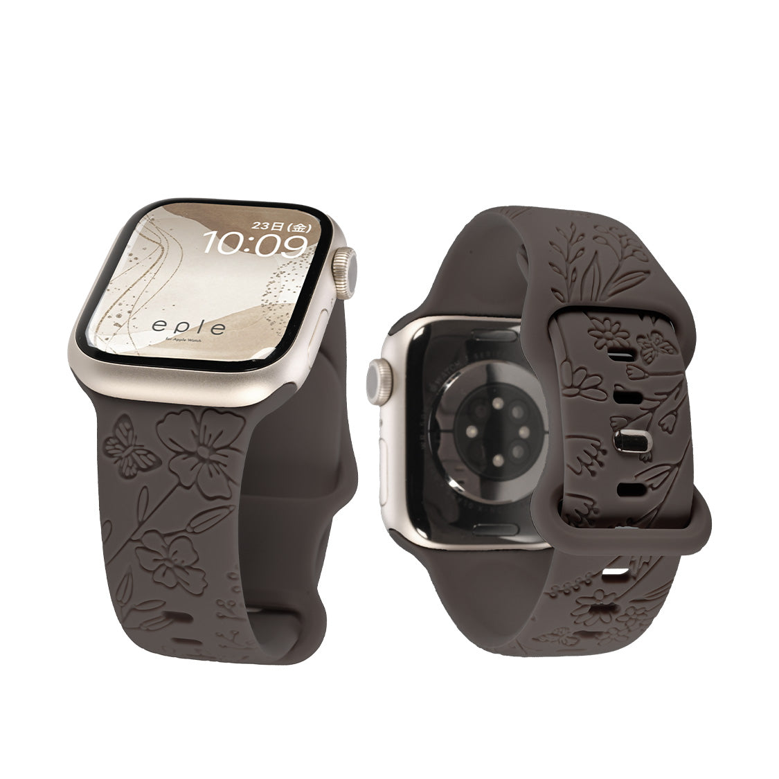 【シリーズ11・SE3対応】気取らず華やか シリコン スポーツ くすみ アップルウォッチバンド  かわいい Apple Watch 金属アレルギー ベルト | Cher シェール
