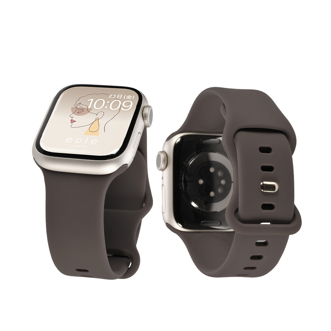 【シリーズ11・SE3対応】気取らず華やか シリコン スポーツ くすみ アップルウォッチバンド  かわいい Apple Watch 金属アレルギー ベルト | Cher シェール