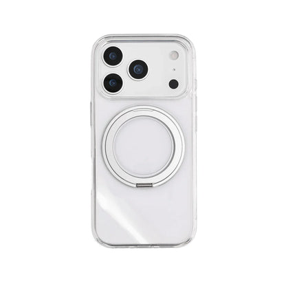 iPhone 17シリーズ対応 ケース クリア・マットタイプ MagSafe対応 360度回転 スタンドリング付き｜ローテートケース