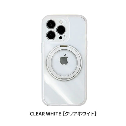 iPhone 17シリーズ対応 ケース クリア・マットタイプ MagSafe対応 360度回転 スタンドリング付き｜ローテートケース
