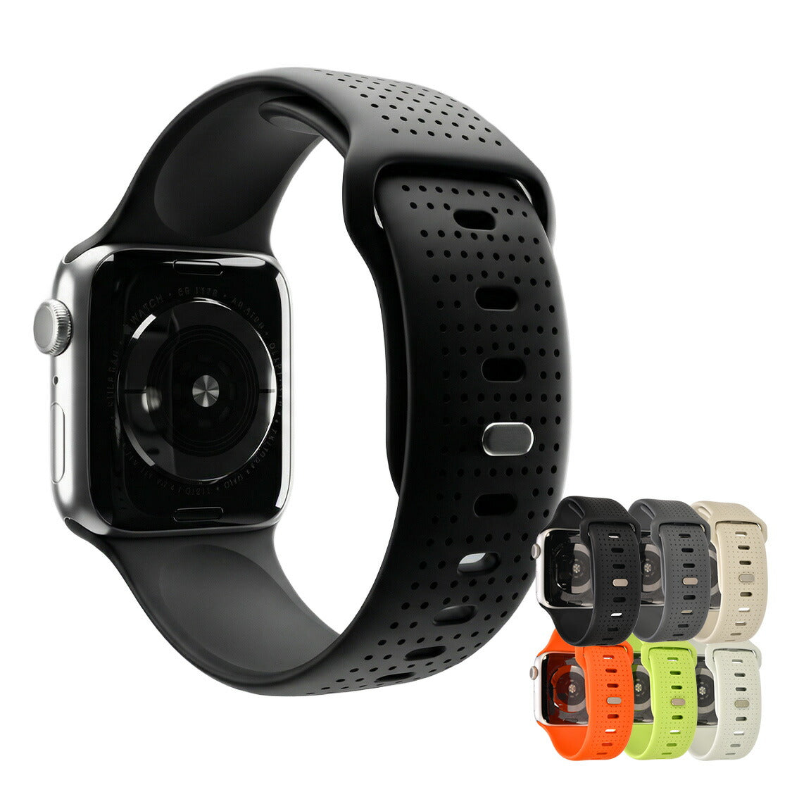 最高級フッ素ゴム】Apple Watch バンド メンズ スポーツ シリコン