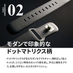 【最高級フッ素ゴム】Apple Watch バンド メンズ  スポーツ シリコン ラバー 蓄光  45mm 44mm （アップルウォッチ ベルト）｜ SOLID FFKMドット