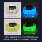 【最高級フッ素ゴム】Apple Watch バンド メンズ  スポーツ シリコン ラバー 蓄光  45mm 44mm （アップルウォッチ ベルト）｜ SOLID FFKMドット