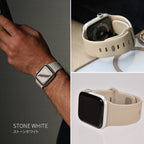 【最高級フッ素ゴム】Apple Watch バンド メンズ  スポーツ シリコン ラバー 蓄光  45mm 44mm （アップルウォッチ ベルト）｜ SOLID FFKMドット