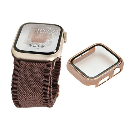 【シリーズ11・SE3対応】蒸れない Apple Watch バンド かわいい ナイロン 素材の アップルウォッチ ベルト フリル 花柄   レディース 金属アレルギー 38mm 40mm 42mm 44mm 45mm 46mm 49mm 10/9/8/7/6/5/4/3  | イージーバンドSweet