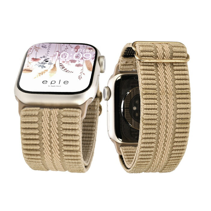 【シリーズ11・SE3対応】蒸れない Apple Watch バンド かわいい ナイロン 素材の アップルウォッチ ベルト フリル 花柄   レディース 金属アレルギー 38mm 40mm 42mm 44mm 45mm 46mm 49mm 10/9/8/7/6/5/4/3  | イージーバンドSweet