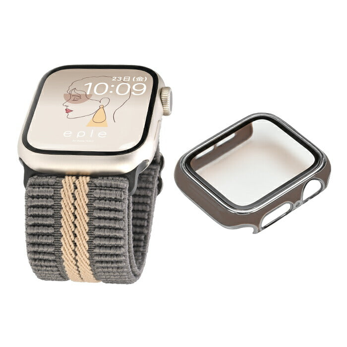 【シリーズ11・SE3対応】蒸れない Apple Watch バンド かわいい ナイロン 素材の アップルウォッチ ベルト フリル 花柄   レディース 金属アレルギー 38mm 40mm 42mm 44mm 45mm 46mm 49mm 10/9/8/7/6/5/4/3  | イージーバンドSweet