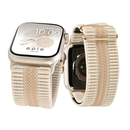 【シリーズ11・SE3対応】蒸れない Apple Watch バンド かわいい ナイロン 素材の アップルウォッチ ベルト フリル 花柄   レディース 金属アレルギー 38mm 40mm 42mm 44mm 45mm 46mm 49mm 10/9/8/7/6/5/4/3  | イージーバンドSweet