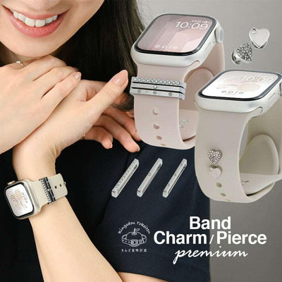 キラキラ ストーン かわいい AppleWatch （ アップルウォッチ ） ステンレス チャーム アクセサリー | eple チャームプレミアム