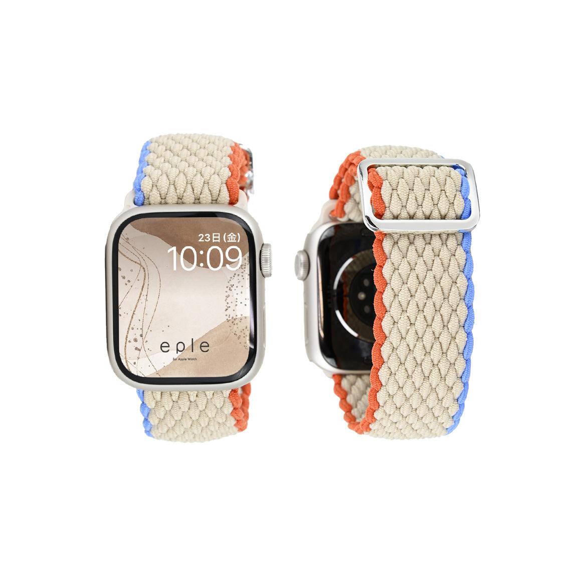apple watch バンド 蒸れない かぶれにくい 通気性 肌に優しい 編み込み アップル ウォッチ カバー バンド ナイロン 伸縮性 金属アレルギー 腕時計ベルト 男女兼用 女性 男性 人気 ユニセックス スポーツ ジム りんご堂 ファブリックバンド  トリコロール