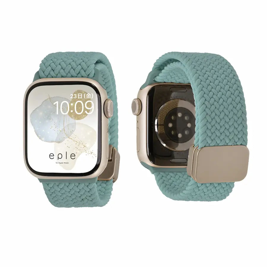 アップルウォッチ バンド 蒸れない マグネット 磁石 くすみ カラー ナイロン applewatch バンド アップルウォッチバンド 38mm 42mm 40mm 44mm 45mm 46mm 49mm ウルトラ アップルウォッチ10 アップルウォッチ9 アップルウォッチ8 アップルウォッチ7 アップルウォッチ6 アップルウォッチSE アップルウォッチ5 4 3 2 applewatchband おしゃれかわいい 
グリーン 緑 アーモンドグリーン