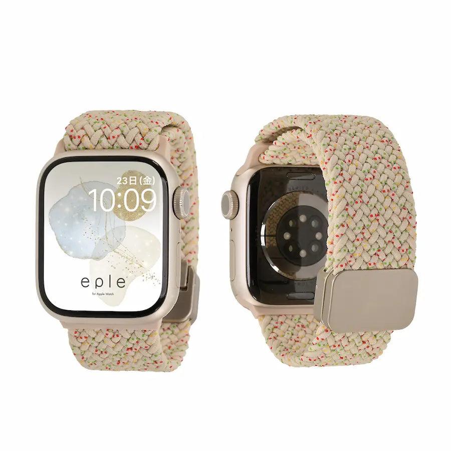 アップルウォッチ バンド 蒸れない マグネット 磁石 くすみ カラー ナイロン applewatch バンド アップルウォッチバンド 38mm 42mm 40mm 44mm 45mm 46mm 49mm ウルトラ アップルウォッチ10 アップルウォッチ9 アップルウォッチ8 アップルウォッチ7 アップルウォッチ6 アップルウォッチSE アップルウォッチ5 4 3 2 applewatchband おしゃれかわいい  ポッピング ベージュ