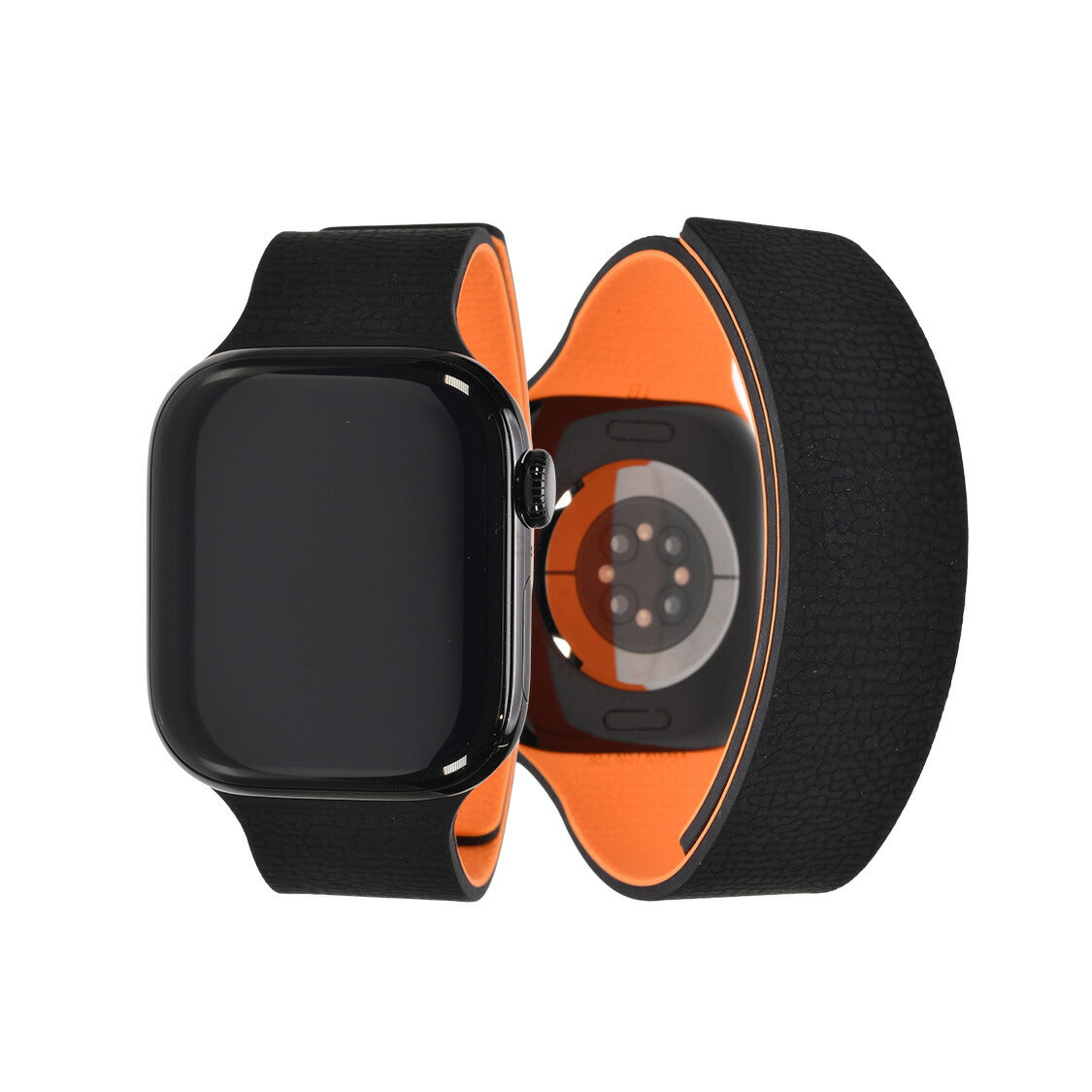 【シリーズ11・SE3・Ultra3対応】アップルウォッチ バンド シリコン メンズ  マグネット シリコンバンド  AppleWatchバンド アップルウォッチベルト ネオンカラー ネオン シリコンベルト ワンタッチ おしゃれ  apple watch series 10 9 ultra2 8 りんご堂 フィットバンド ブラック オレンジ