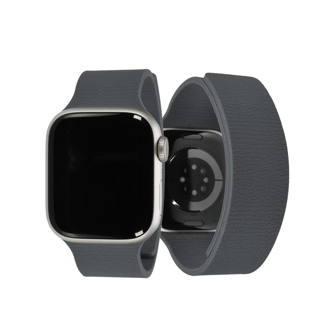 【シリーズ11・SE3・Ultra3対応】アップルウォッチ バンド シリコン メンズ  マグネット シリコンバンド  AppleWatchバンド アップルウォッチベルト ネオンカラー ネオン シリコンベルト ワンタッチ おしゃれ  apple watch series 10 9 ultra2 8 りんご堂 フィットバンド グレー 灰色