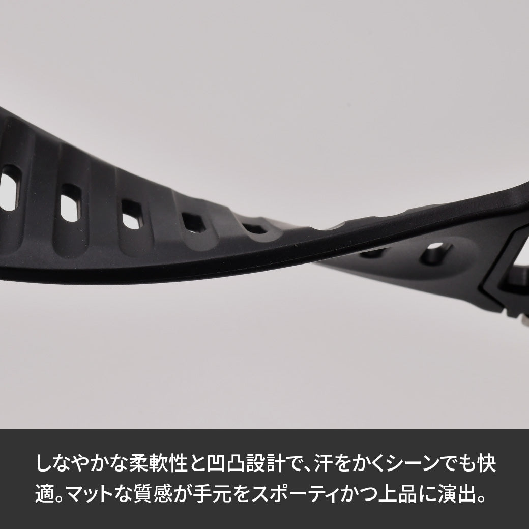 【シリーズ11・SE3・Ultra3対応】 アップルウォッチ バンド メンズ ベルト フッ素ゴム シリコン 高級 ウルトラ ハイクラス ブラック アクティブ アイウォッチ appleウォッチバンド  11 se3 10 9 ultra2 8 ultra se2 7 @ラギット FKM ラフ