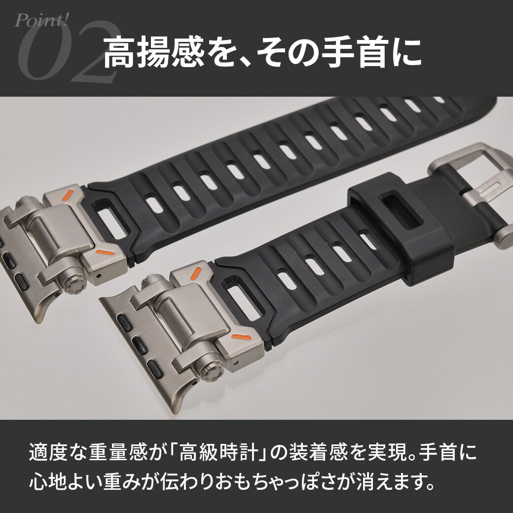【シリーズ11・SE3・Ultra3対応】 アップルウォッチ バンド メンズ ベルト フッ素ゴム シリコン 高級 ウルトラ ハイクラス ブラック アクティブ アイウォッチ appleウォッチバンド  11 se3 10 9 ultra2 8 ultra se2 7 @ラギット FKM ラフ