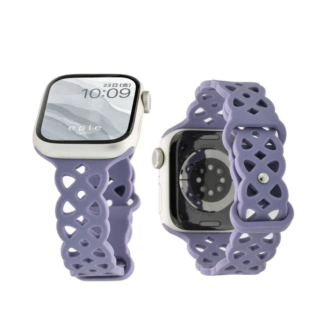 【花の形がかわいい】AppleWatch バンド シリコン | フラワーレース