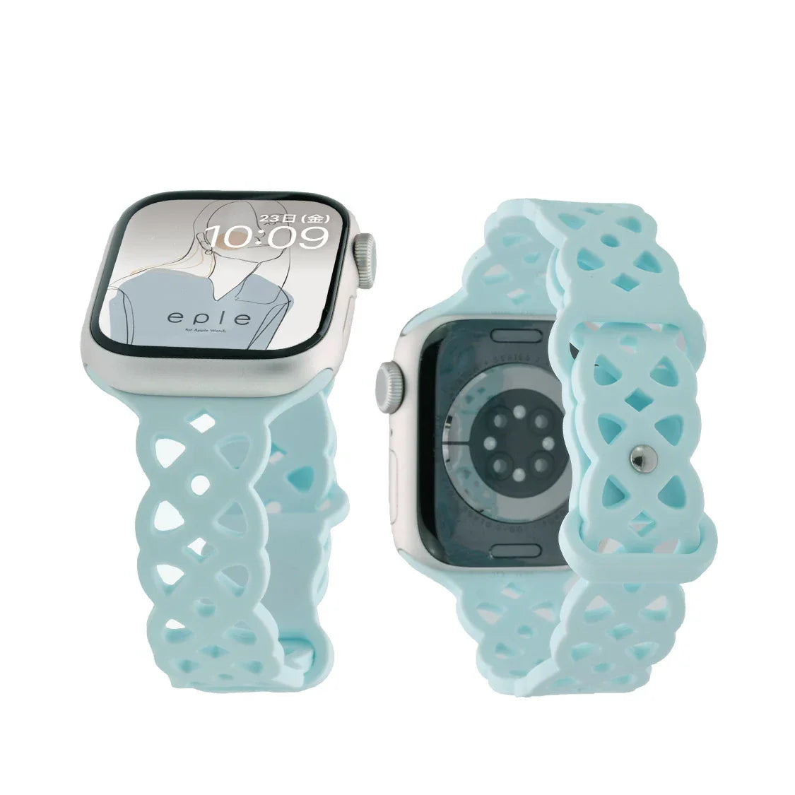 【花の形がかわいい】AppleWatch バンド シリコン | フラワーレース
