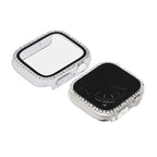 キラキラ ラインストーン アップル ウォッチ カバー series 11 10 9 8 SE2 7 6 se se3 5 4  対応 保護 かわいい ケース  くすみ 高級 カラー 40mm 41mm 42mm 45mm 46mm apple watch Apple Watch シリーズ おしゃれ おすすめ 全面 覗き見 ギャル 送料無料 女性 人気 レディース グリッターカバー りんご堂 クリア 透明