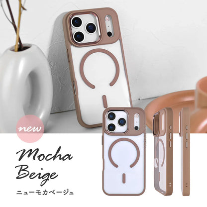 iPhone 17 ケース MagSafe 透明 おしゃれ 大人っぽ クリア 韓国  16 15 14 13 12 pro max plus Air | りんご堂 グレイスフルマグセーフ くすみ ベージュ モカ 茶色
