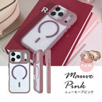 iPhone 17 ケース MagSafe 透明 おしゃれ 大人っぽ クリア 韓国  16 15 14 13 12 pro max plus Air | りんご堂 グレイスフルマグセーフ くすみ ピンク