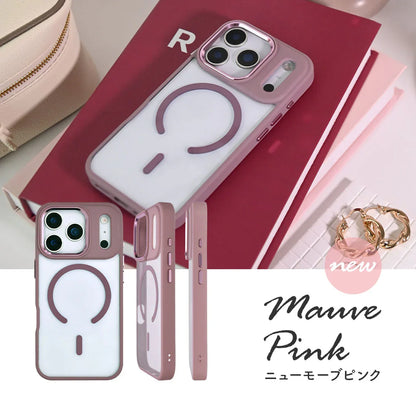 iPhone 17 ケース MagSafe 透明 おしゃれ 大人っぽ クリア 韓国  16 15 14 13 12 pro max plus Air | りんご堂 グレイスフルマグセーフ くすみ ピンク