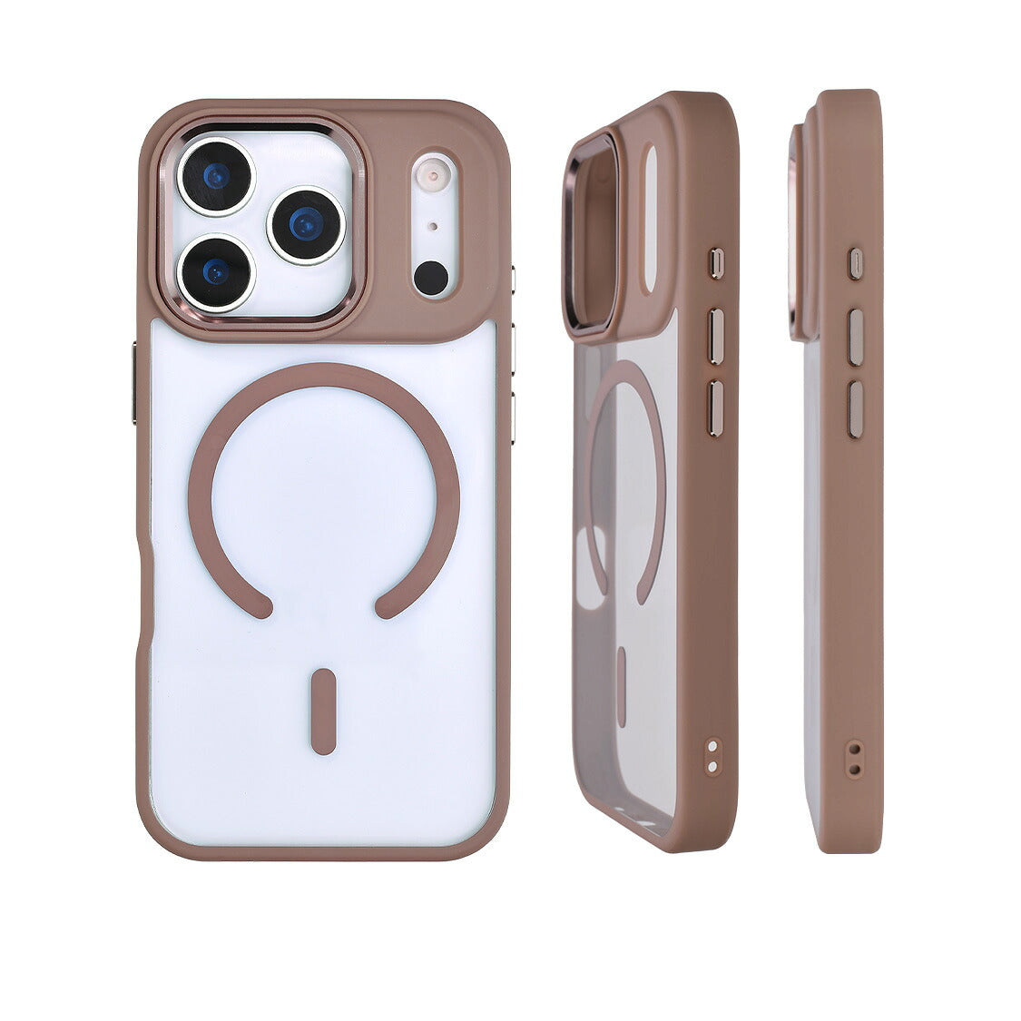iPhoneケースクリアマグセーフ綺麗大人っぽくすみベージュ17promax