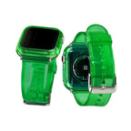 アップルウォッチ バンド クリア 透明 黄ばまない おしゃれ クリアバンド Apple Watch ベルト 春 夏 ライブ コンサート フェス レディース メンズ ユニセックス apple watch series 9 8 SE2 7 6 SE 5 4 対応 40mm 41mm 44mm 45mm りんご堂 アイスバンド  メンバーカラー メンカラ コーデ アクセサリー グッズ  グリーン 緑